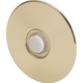 Newhouse Hardware Unlighted 2-1/2" Round Door Chime Push Button, Polished Brass BR5W